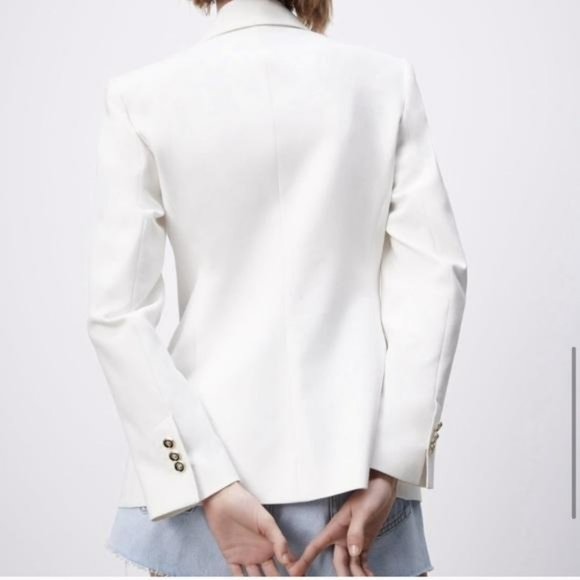 NWT ZARA DOUBLE BREASTED BALMAIN STYLE BLAZER - Picture 8 of 11